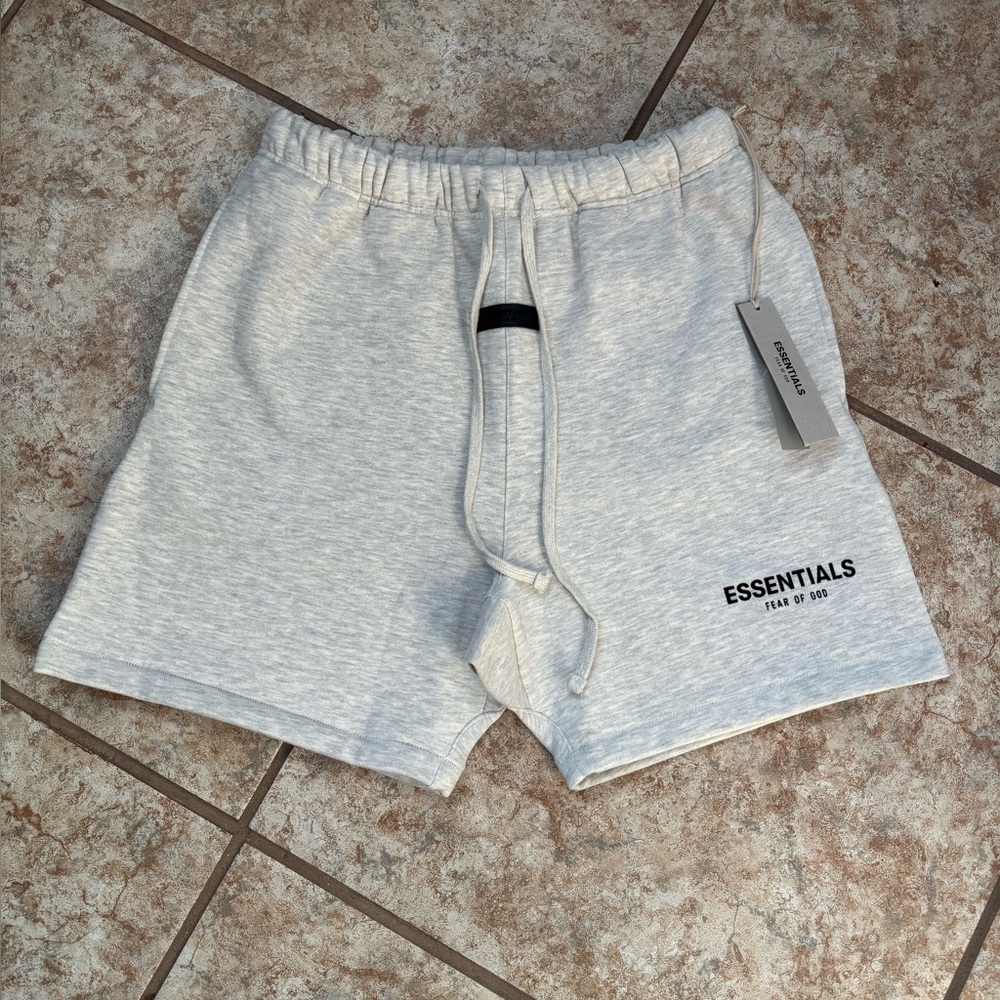Essentials Gray Athletic Shorts with Elastic Waistband